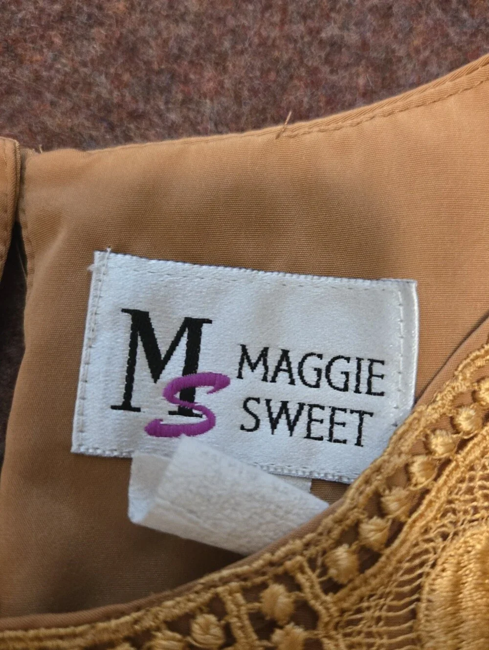 Vintage Maggie Sweet Goldenrod Vintage Blouse Size 14/16 XL - Picture 2 of 10